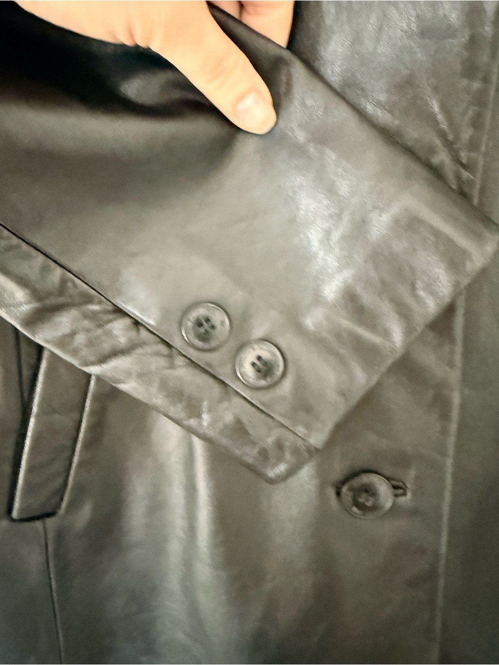 Vintage Leather Trench - Picture 7 of 9
